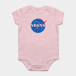 VEGAN - Nasa Parody Logo Design Baby Bodysuit